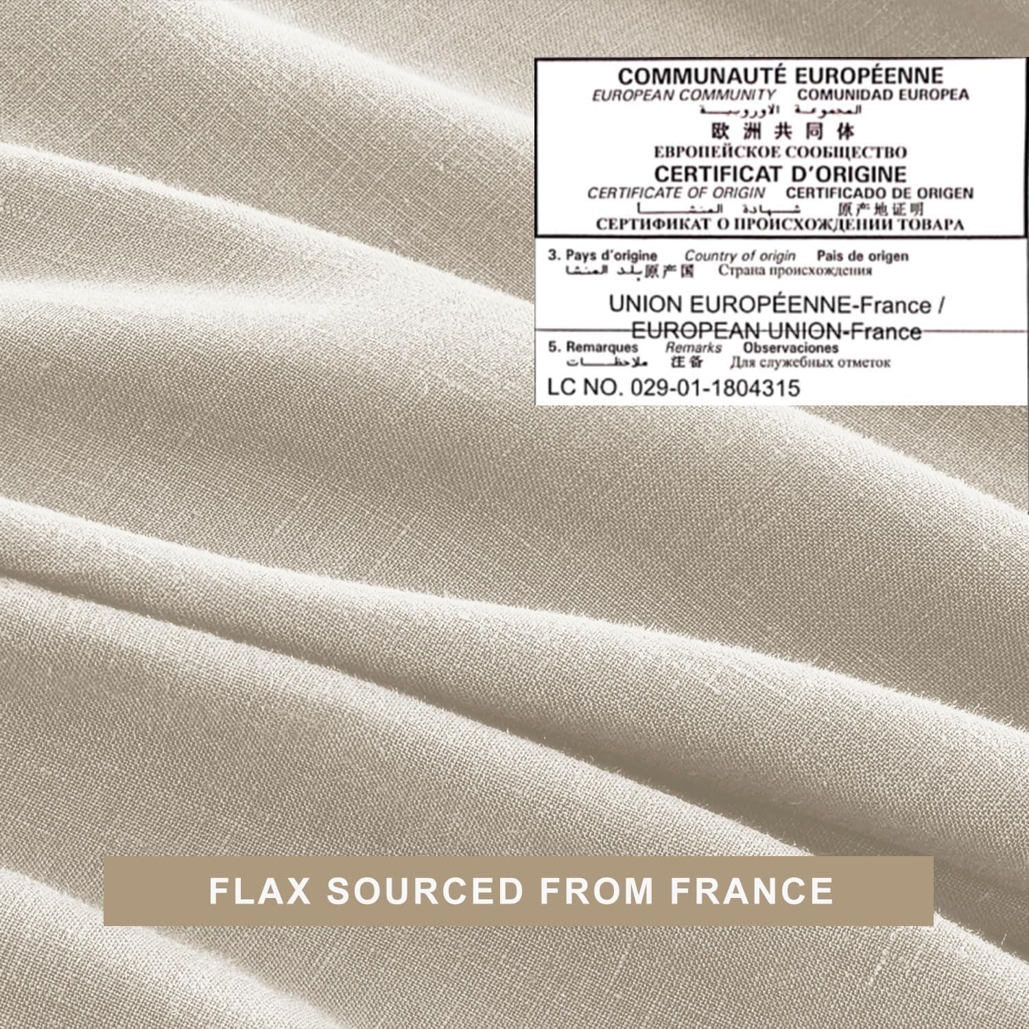 100% Pure Linen Sheet Set – Queen Size (Natural) - Image 3
